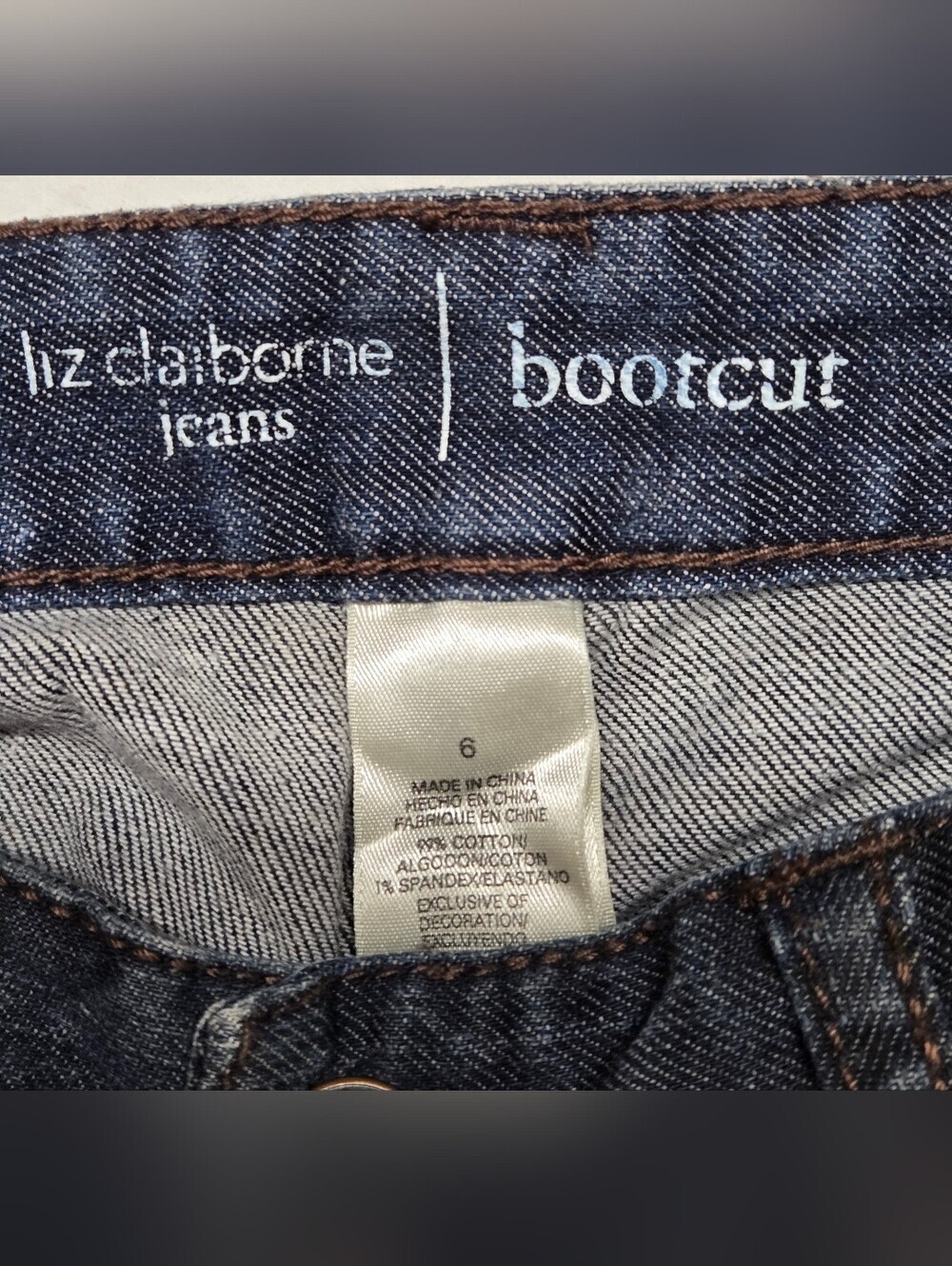 Liz Claiborne Bootcut Jeans 6 - Picture 2 of 3